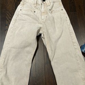 straight leg tan jeans